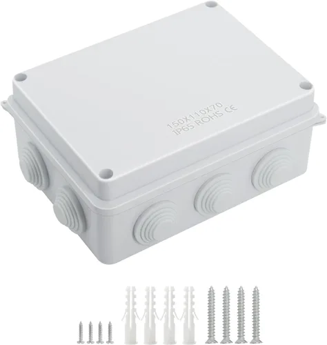 Vista 19 de Caja de derivación universal de plástico ABS resistente al polvo, resistente al agua, IP65, color blanco