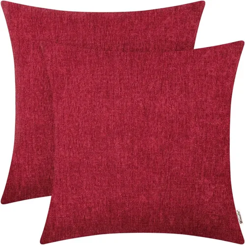 Vista 38 de BRAWARM Fundas de almohada 40x40 cm - Paquete de 2 fundas de almohada de chenilla negra, fundas de almohada de chenilla suave teñida sólida