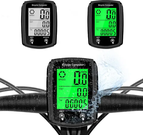 Computadora de bicicleta y odómetro de bicicleta con cable MPH KM/H Velocímetro de bicicleta con despertador automático de velocidad de ciclismo