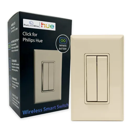 Vista 15 de Haga clic para Philips Hue – Interruptor de luz inteligente inalámbrico sin batería, rango de 30 pies – Funciona de forma nativa con el puente