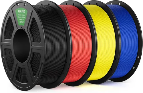 PLA PRO - Filamento de impresión 3D de 0.07 in, 8.8 lbs, negro/rojo/amarillo/azul Refine Surface, Stronger Toughness, PLA Filament Dimensional