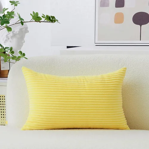 Vista 74 de Home Brilliant Funda de almohada de primavera de 18x18 pulgadas, funda de almohada de terciopelo a rayas para silla y sofá, funda de almohada