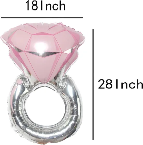 Vista 2 de 2 globos de papel de aluminio para boda, compromiso, aniversario, suministros para fiestas