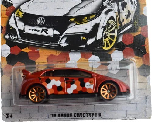 Vista 2 de Hot Wheels 68º Racing Club '16 Honda Civic Type R 2/5, rojo