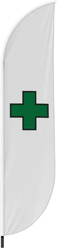 Vista 22 de DreamController - Bandera de plumas de alteraciones (11.5 pies x 2.5 pies) por DreamController para negocios al aire libre con poste adicional