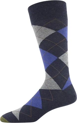Vista 3 de GOLDTOE Calcetines de vestir Carlyle Argyle Crew para hombre, 3 pares