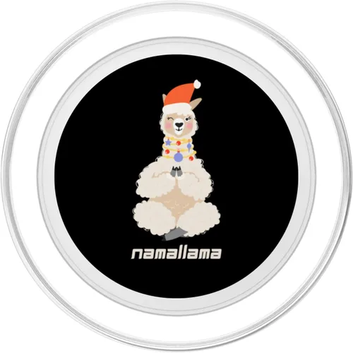 Vista 2 de Navidad Llama Yoga Poses Nama Llama Yogi PopSockets MagSafe PopGrip para iPhone