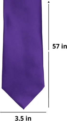 Vista 325 de tiemart Corbata de color sólido para hombre Longitud estándar