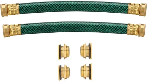 Conector de manguera de barril de lluvia de 2 piezas, kit de enlace de desbordamiento de barril de lluvia