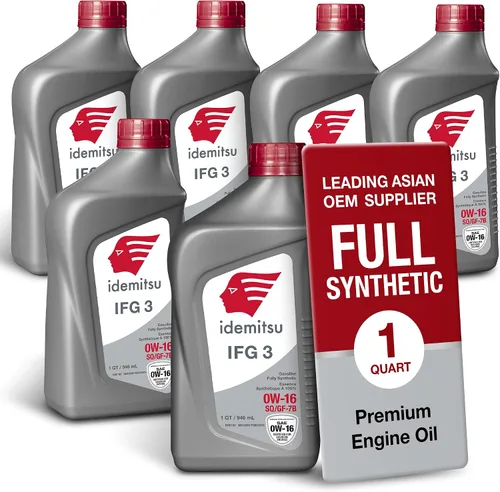 Vista 18 de Idemitsu IFG3 0W-16 SP/GF-7B Aceite de motor sintético completo – 5 cuartos de galón Eficiencia avanzada de combustible y protección del motor