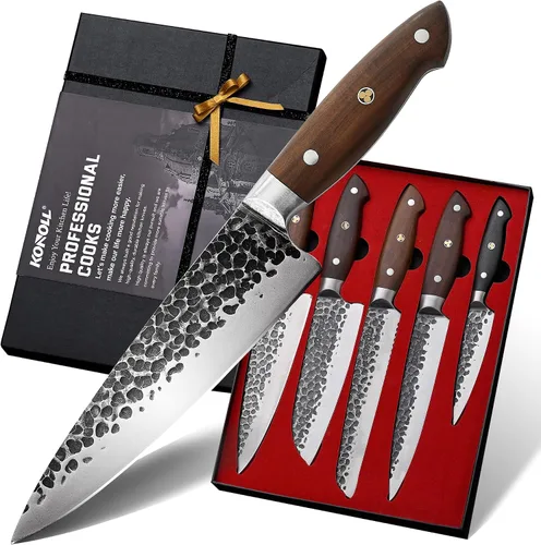 Juego de cuchillos de chef japoneses profesionales, juego de cuchillos de cocina de 5 piezas, cuchillos de cocina de acero inoxidable de alto