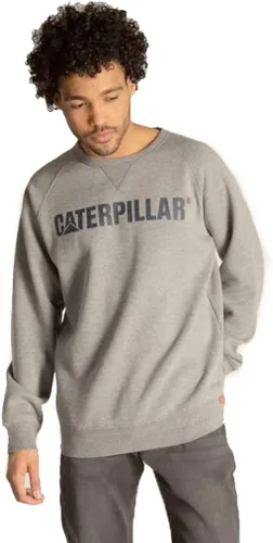 Cat erpillar Foundation - Sudadera con logotipo para hombre (gris jaspeado, talla XL), Gris jaspeado