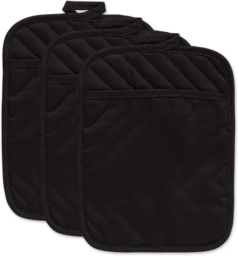 DII Juego de agarraderas de algodón acolchado resistente al calor, diseñado con espacio para personalizar, permitiendo un diseño personalizado, 7 x