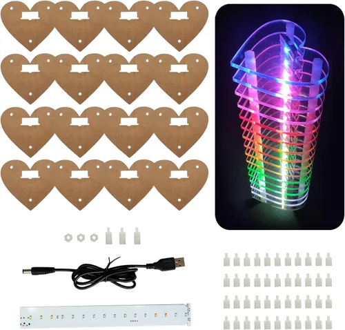 Vista 12 de Kits electrónicos de luz de audio LED DIY (PP16LED-ROUND)