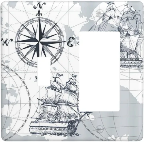 Vista 13 de Cubierta Decorativa de Interruptor de Luz con Ilusión Óptica Visual 3D, Cubierta de Placa de Pared de 1 Gang en Blanco sin Dispositivo, Cubiertas