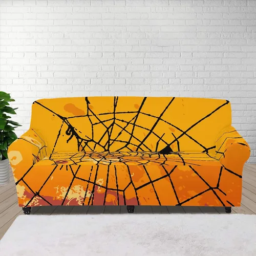Vista 11 de Boatee Funda elástica para sofá con diseño de murciélago y luna de Halloween, funda de sofá suave, lavable, protector de muebles con parte inferior