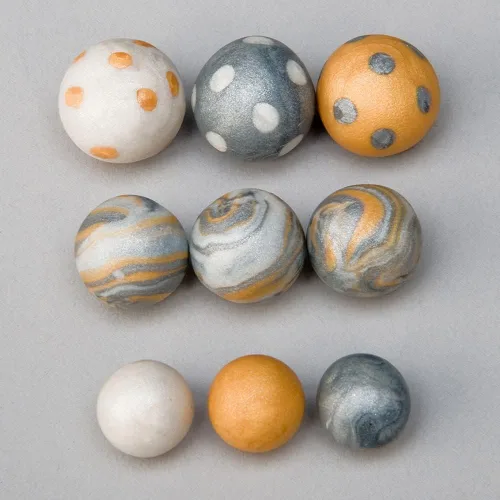 Vista 4 de Polyform Sculpey Tools - Máquina para hacer cuentas redondas, juego de 11 piezas, herramienta de fabricación de joyas de arcilla de horno