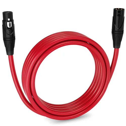 Vista 40 de LyxPro Cable de micrófono XLR hembra a macho de ángulo recto de 3 pines de 1.5 pies para altavoces amplificados, interfaz de audio, rendimiento