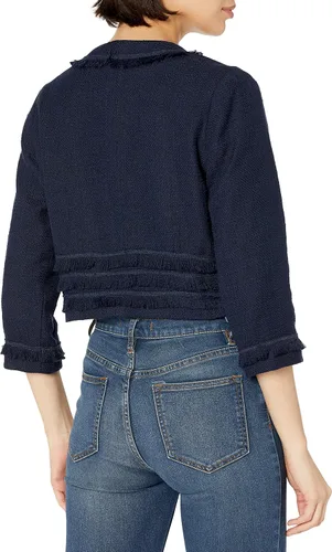Vista 2 de Karl Lagerfeld Paris Womens Tweed Open Front Jacket