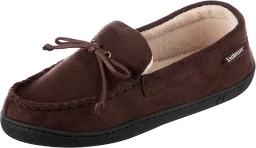 isotoner - Mocasín de espuma viscoelástica con puntada de gel para hombre
