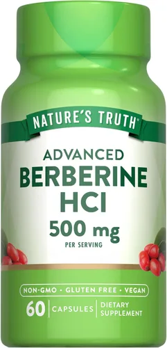 Nature's Truth Berberina HCl 500mg | 60 Cápsulas | de extracto de agracejo
