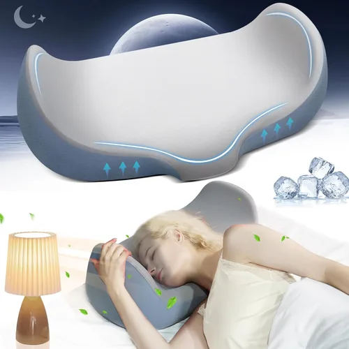 Almohada cervical ergonómica de espuma viscoelástica para el cuello