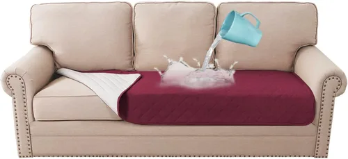 Vista 18 de Fundas de cojín 100% impermeables para sofá de cama de perro, protector de sofá seccional para mascotas, protector antideslizante de muebles