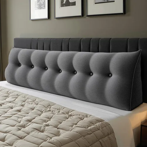 Vista 7 de WOWMAX - Almohada triangular para lectura; almohada grande para cabecera y respaldo; almohada en forma de cuña para soporte y posicionamiento