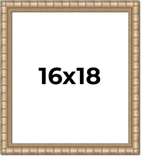 Vista 90 de 24x24 Frame Silver Bamboo Solid Wood Picture Frame 1.5 Inch Moulding Width Interior Frame Depth 0.5 Inches Beechey Bamboo Frame with UV