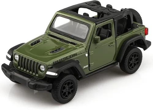 TOKAXI Modelos de autos moldeados a presión para Jeep Wrangler Rubicon a escala 1/36, vehículos de juguete, regalos de autos para niños y niñas