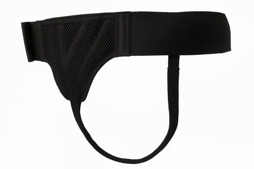 Vista 4 de Cinturón de refuerzo negro cómodo con almohadillas de compresión para hombres (talla S)