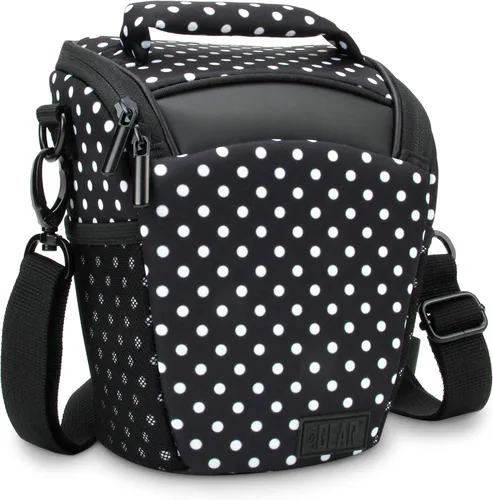 Vista 12 de USA GEAR Bolsa compacta para guardar cámara con cobertor para lluvia y correa para hombro Negro