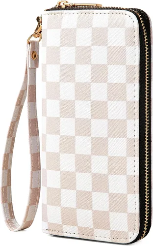 Vista 12 de Billetera con estampado de vaca, regalos de vaca para mujer, monedero delgado para tarjetas de crédito, Abeja, Cartera larga delgada