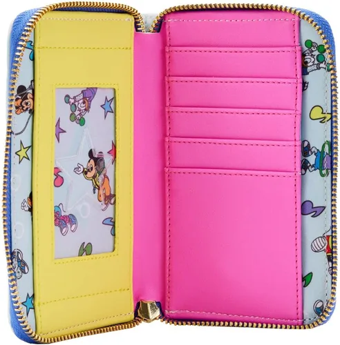 Vista 3 de Loungefly Billetera con cremallera de Disney Mousercise, Mousercise White, talla única , Retro