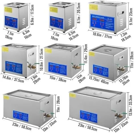 Vista 7 de Ultrasonic Cleaning Machine, 2L Stainless Steel Cleaner with Digital Timer, High-Efficiency Ultrasonic Wave Technology for Jewelry, Glasses