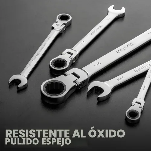 Vista 5 de DURATECH Llave combinada de trinquete de cabeza flexible de 1/2
