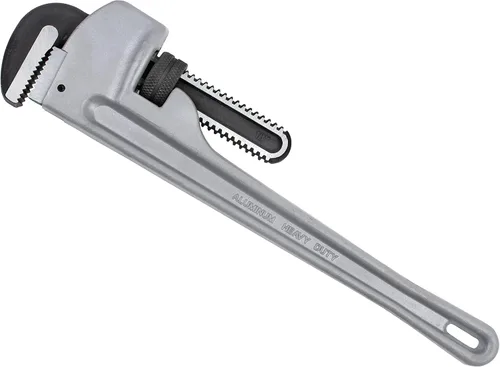 Superior Tool Company 04818 - Llave de tubo de aluminio recta resistente de 18 pulgadas con llave ligera duradera de 18 pulgadas con mandíbula de