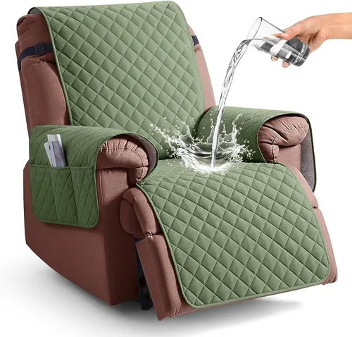 Vista 20 de KinCam Funda 100% impermeable para silla reclinable, fundas de sofá reclinable para mascotas, perros, funda de sofá reclinable, protector de muebles