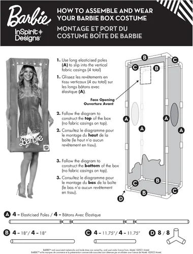 Vista 6 de InSpirit Designs Barbie Doll Box Disfraz de mujer