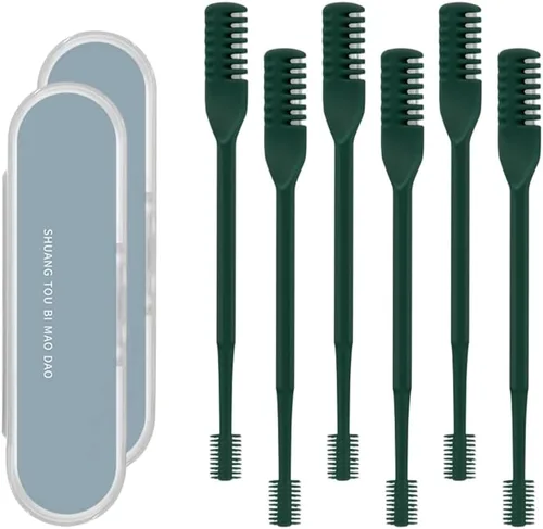 Cortador de pelo nasal 2 en 1, cuchillo de nariz de doble cara (6 Azul
