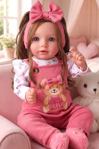 Vista 12 de BABESIDE 20inch Realistic Reborn Baby Dolls with Poseable Limbs Rooted Hair 2-Rosa