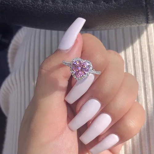 Vista 22 de Iumer - Anillo de zircón de dos piezas con incrustaciones de diamantes de imitación artificiales para mujer, talla 6-10.