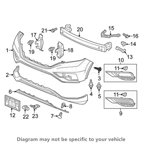 Vista 5 de Rexka 20 piezas de parachoques para guardabarros, protector contra salpicaduras, retenedor de tornillo 90103-TA0-000 compatible con Honda Acura