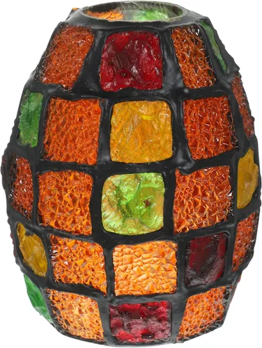 Angoily Pantalla de luz de cristal, cubierta de luz de araña, pantalla de vitral, pantalla individual, reemplazos para aplique de pared, lámpara de
