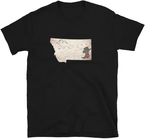 Vista 2 de Montana Antique Map - Camiseta de manga corta