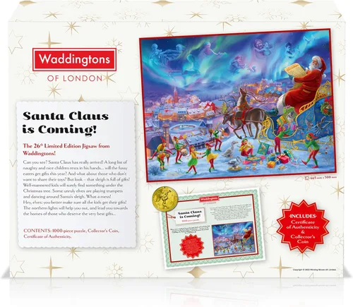 Vista 6 de Winning Moves WM01768-ML1-6 Christmas 2021 - Juego de rompecabezas de 1000 piezas, multicolor