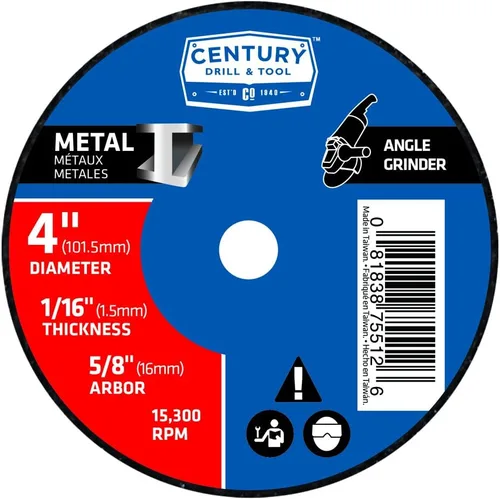 Vista 9 de Century Drill & Tool 08307 Rueda de corte de metal de 4 "x 0.045