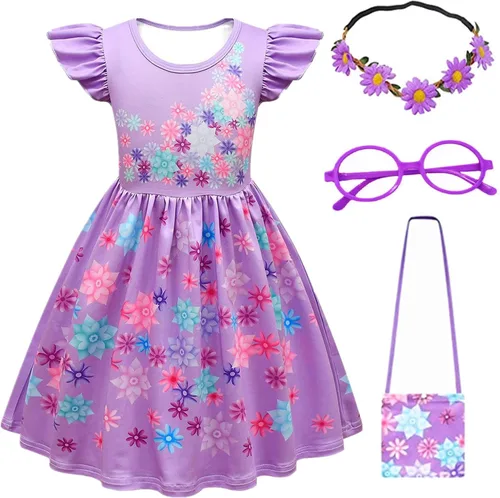 Choadam Vestido Mirabel para niñas y niños pequeños vestido de princesa Isabella 2t 4t 6t