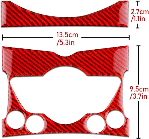 Vista 3 de AIRSPEED Para Mini R55 R56 R57 Control Central AC Panel Cubierta de Panel de Botón de Fibra de Carbono Adhesivo Decoración Interior Trim para Mini