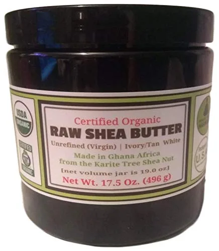 Manteca de karité no refinada orgánica para piel con eczema o acné crema facial hidratante no comedogénica apta para bebés, para el pelo producto de